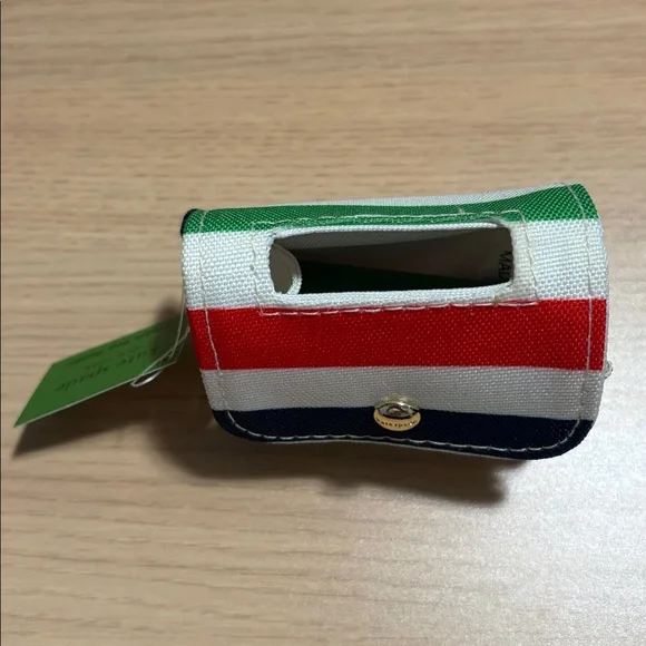 Kate Spade Striped Doggie Bag Holder with Gold Clip - Picture 5 of 6